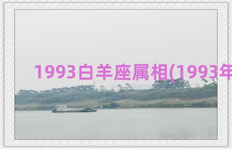 1993白羊座属相(1993年白羊座)