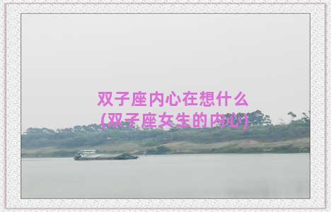 双子座内心在想什么(双子座女生的内心)