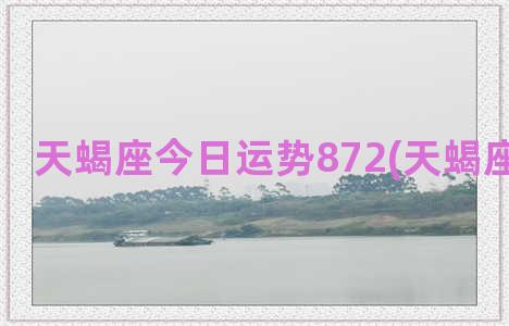 天蝎座今日运势872(天蝎座8月运势)