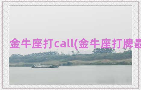 金牛座打call(金牛座打牌最佳位置)